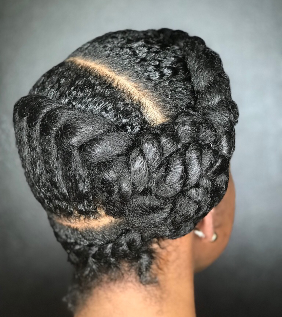 Low braided up-do