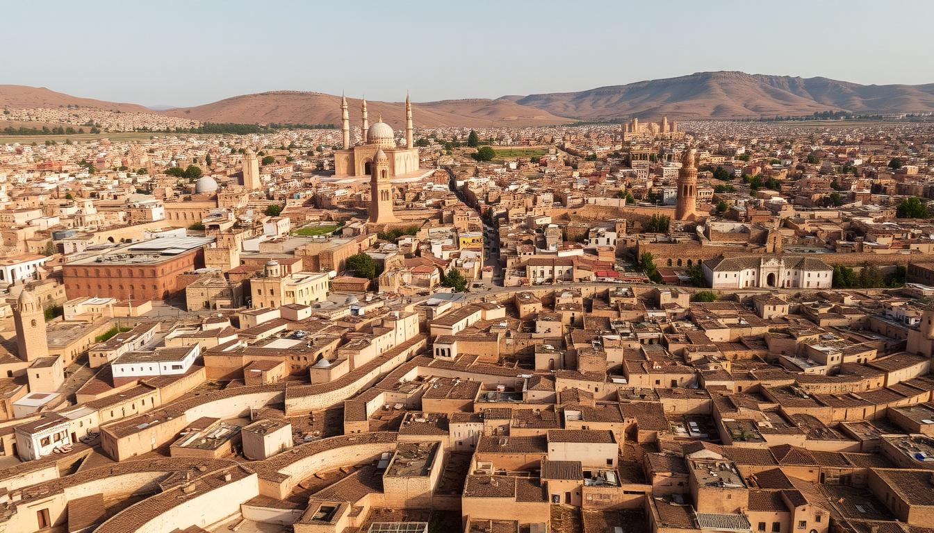 Panoramic view of Fes medina with ancient buildings, minarets and the famous tanneries - among the top places to visit in Morocco