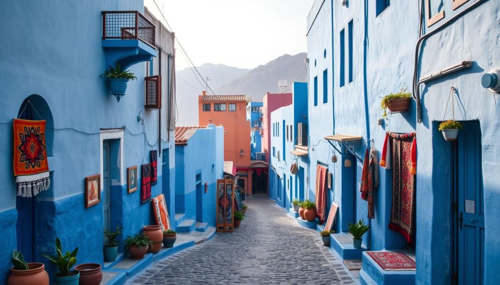 The blue streets of Chefchaouen, Morocco