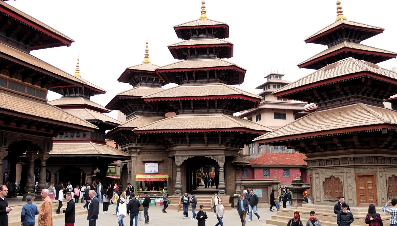 Kathmandu Durbar Square with ancient temples and palaces